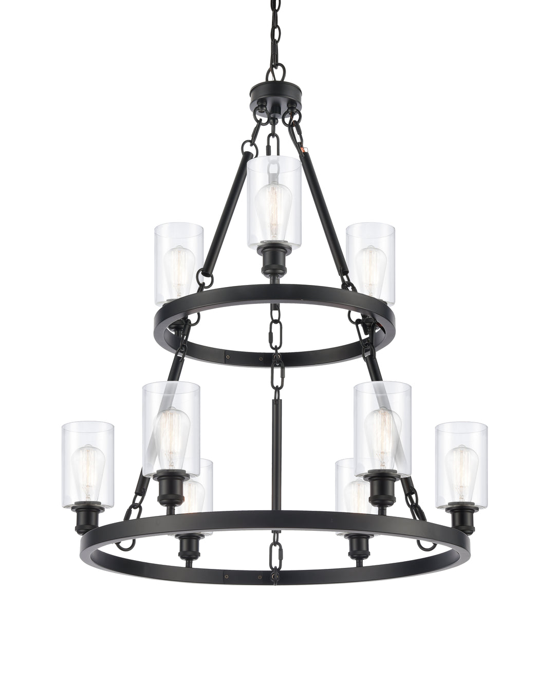 Innovations Lighting Clymer 4" Chandelier - Matte Black Chandeliers Innovations Lighting   