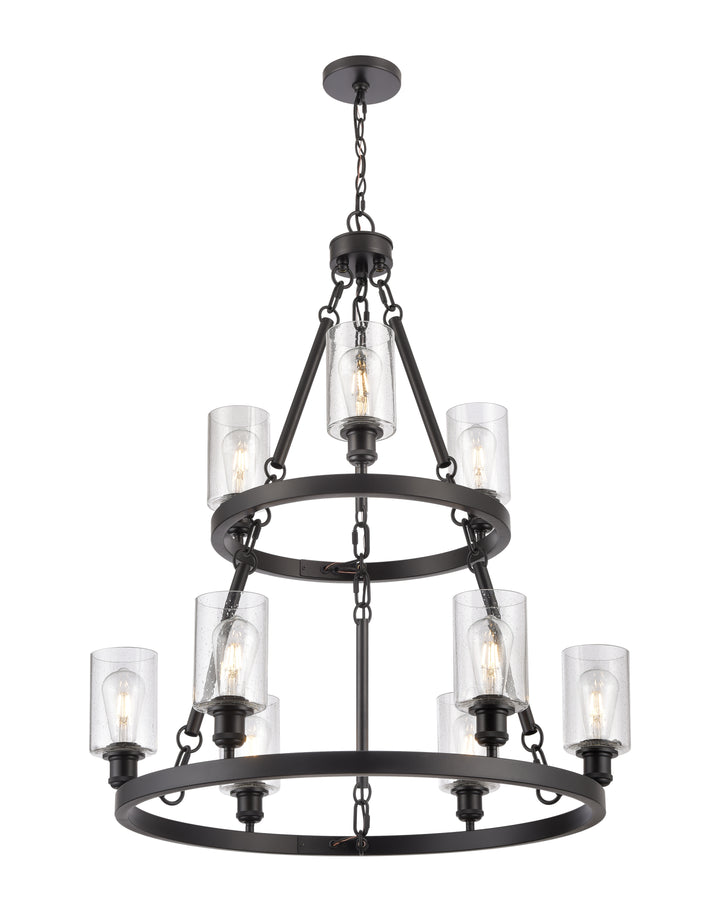 Innovations Lighting Clymer 4" Chandelier - Matte Black Chandeliers Innovations Lighting   