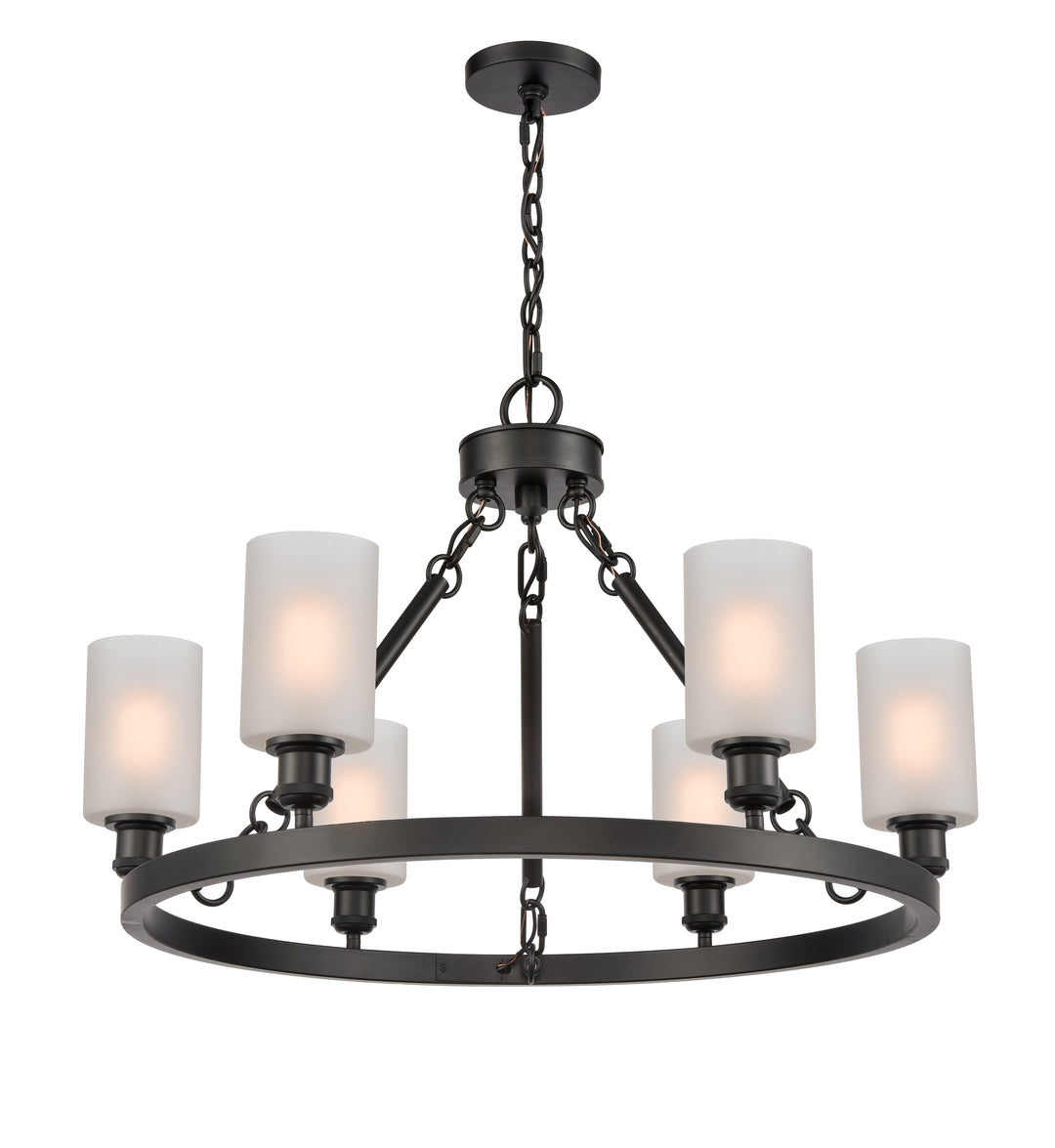 Innovations Lighting Clymer 4" Chandelier - Matte Black Chandeliers Innovations Lighting   