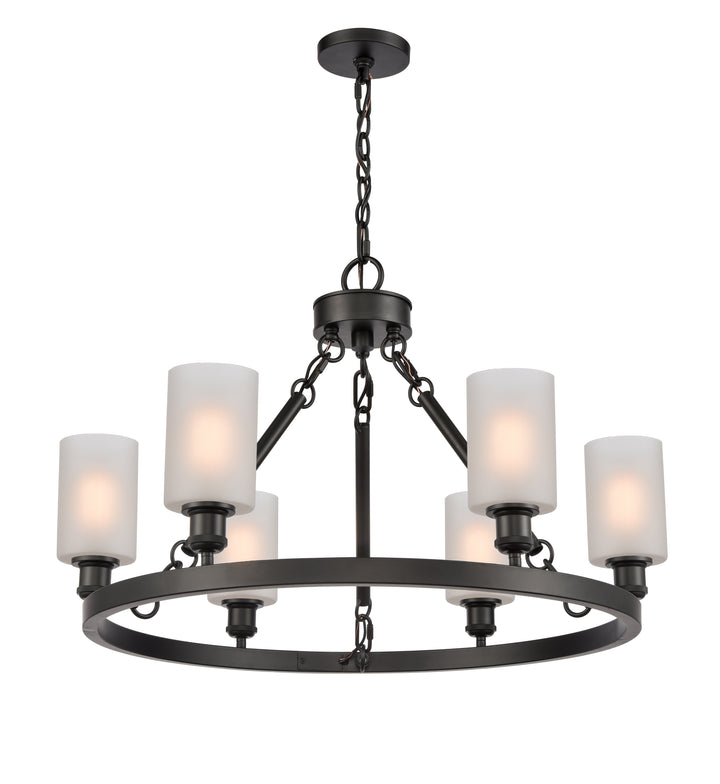 Innovations Lighting Clymer 4" Chandelier - Matte Black Chandeliers Innovations Lighting   