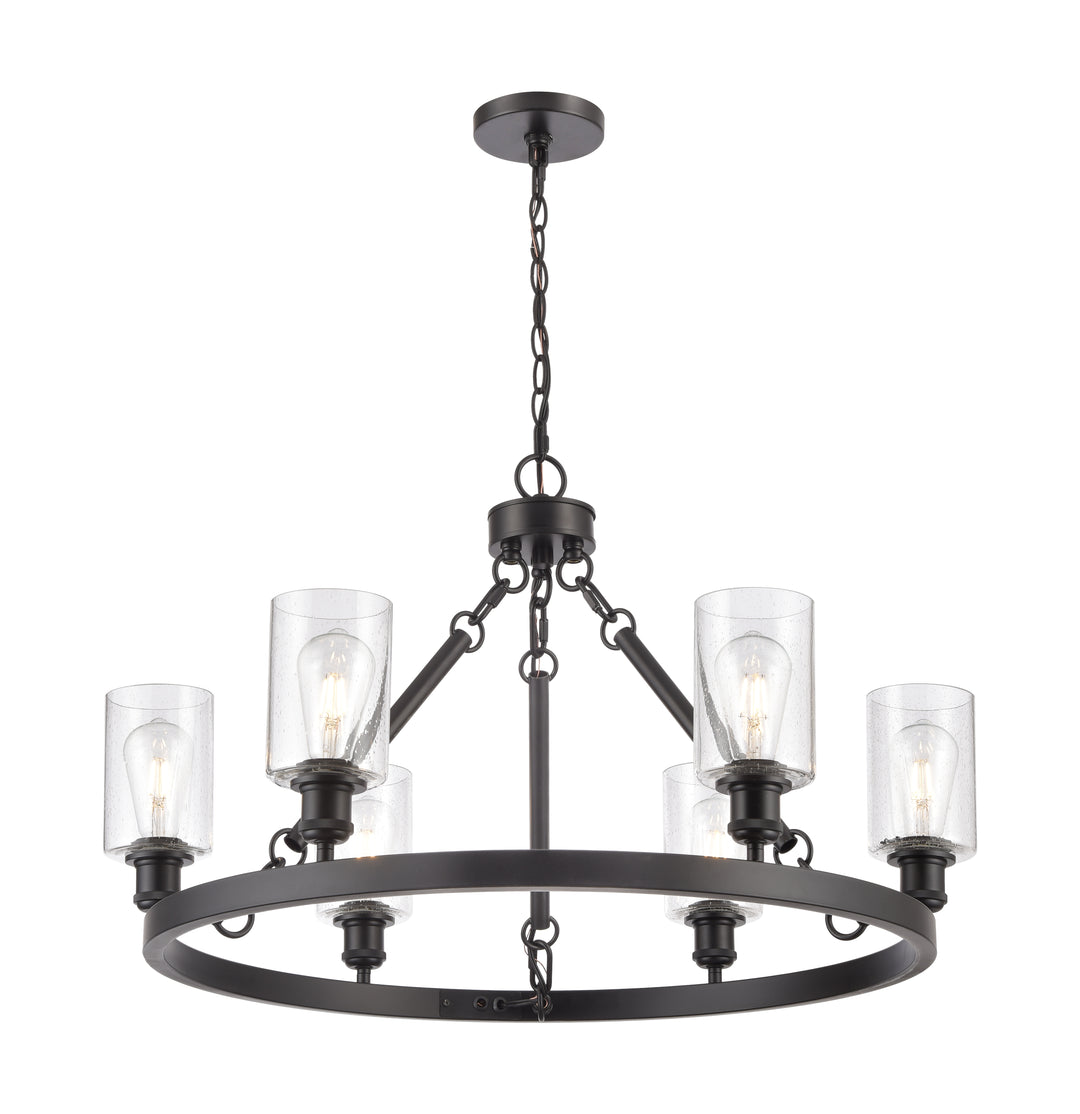 Innovations Lighting Clymer 4" Chandelier - Matte Black Chandeliers Innovations Lighting   