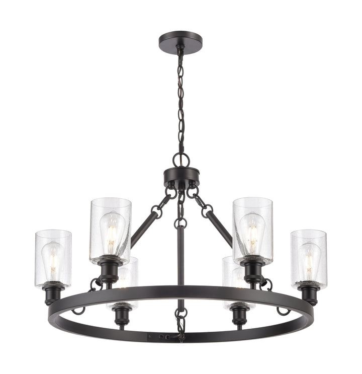 Innovations Lighting Clymer 4" Chandelier - Matte Black Chandeliers Innovations Lighting   