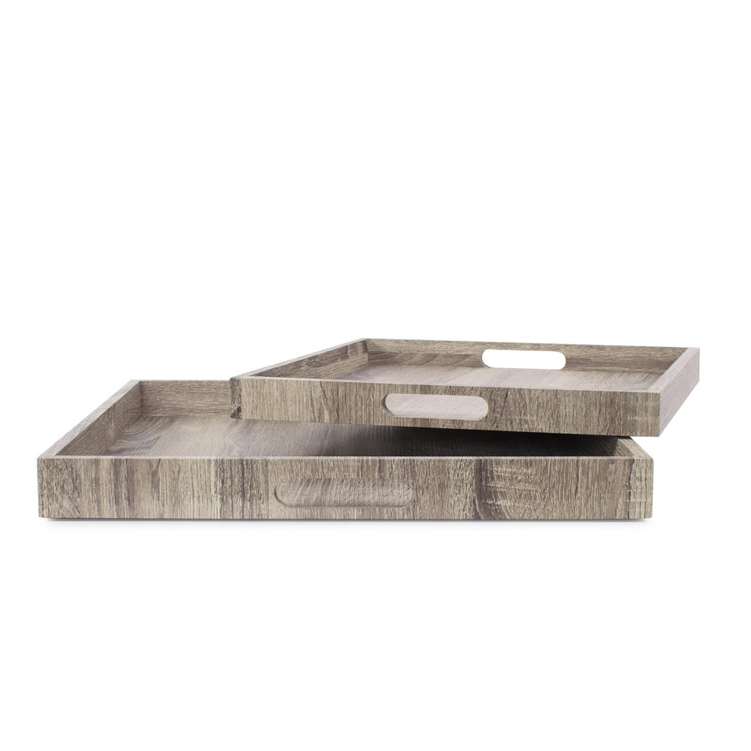 Howard Elliott Collection Square Wooden Trays - set of 2 Trays Howard Elliott Collection   