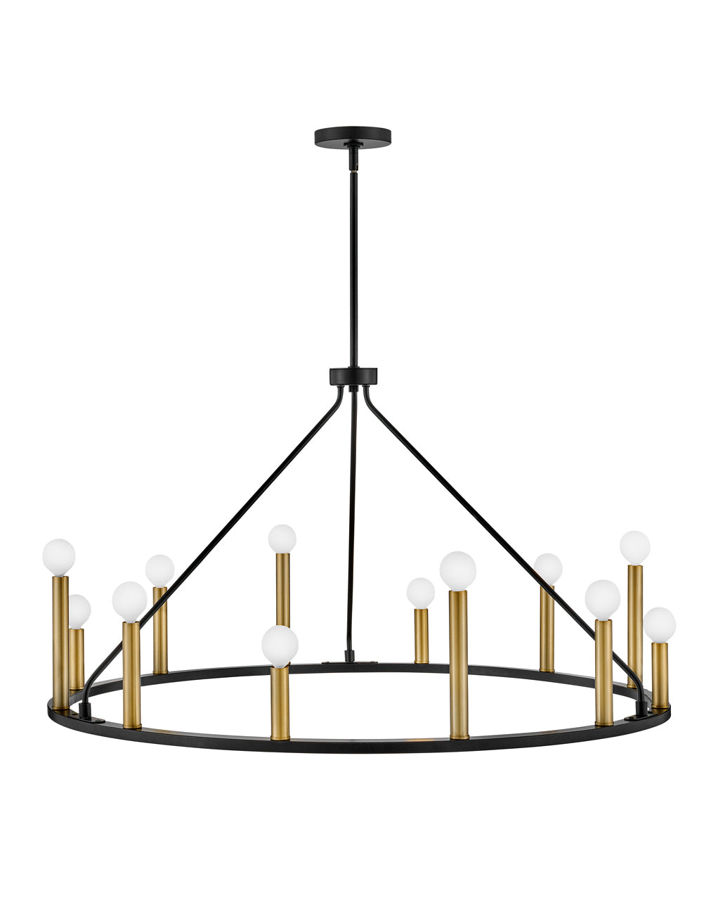 Lark Lazlo Large Single Tier Chandeliers Lark 38.0x38.0x20.5 Black 