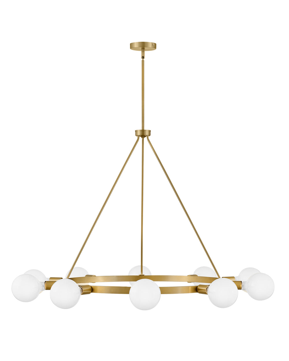 Lark Orla Large Single Tier Chandeliers Lark 36.0x36.0x29.0 Lacquered Brass 