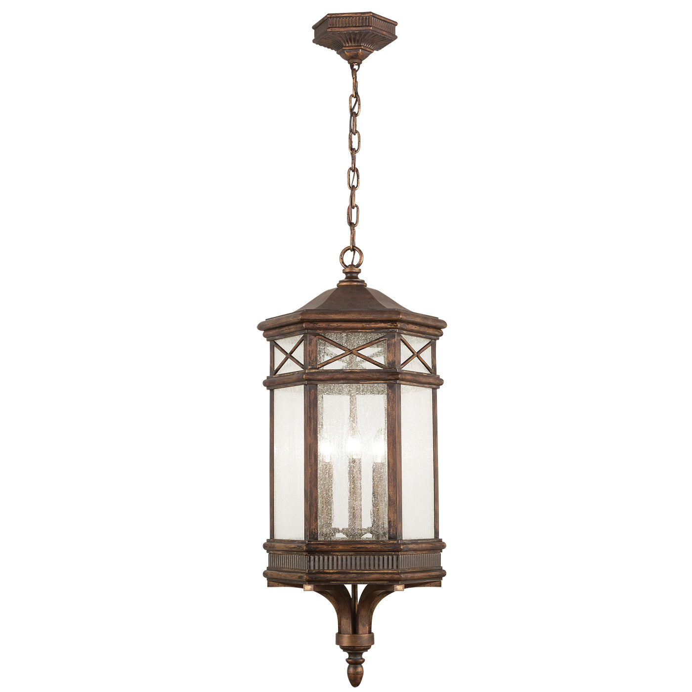 Fine Art Handcrafted Lighting Holland Park Outdoor Lantern Hanging Fixtures Fine Art Handcrafted Lighting Bronze  