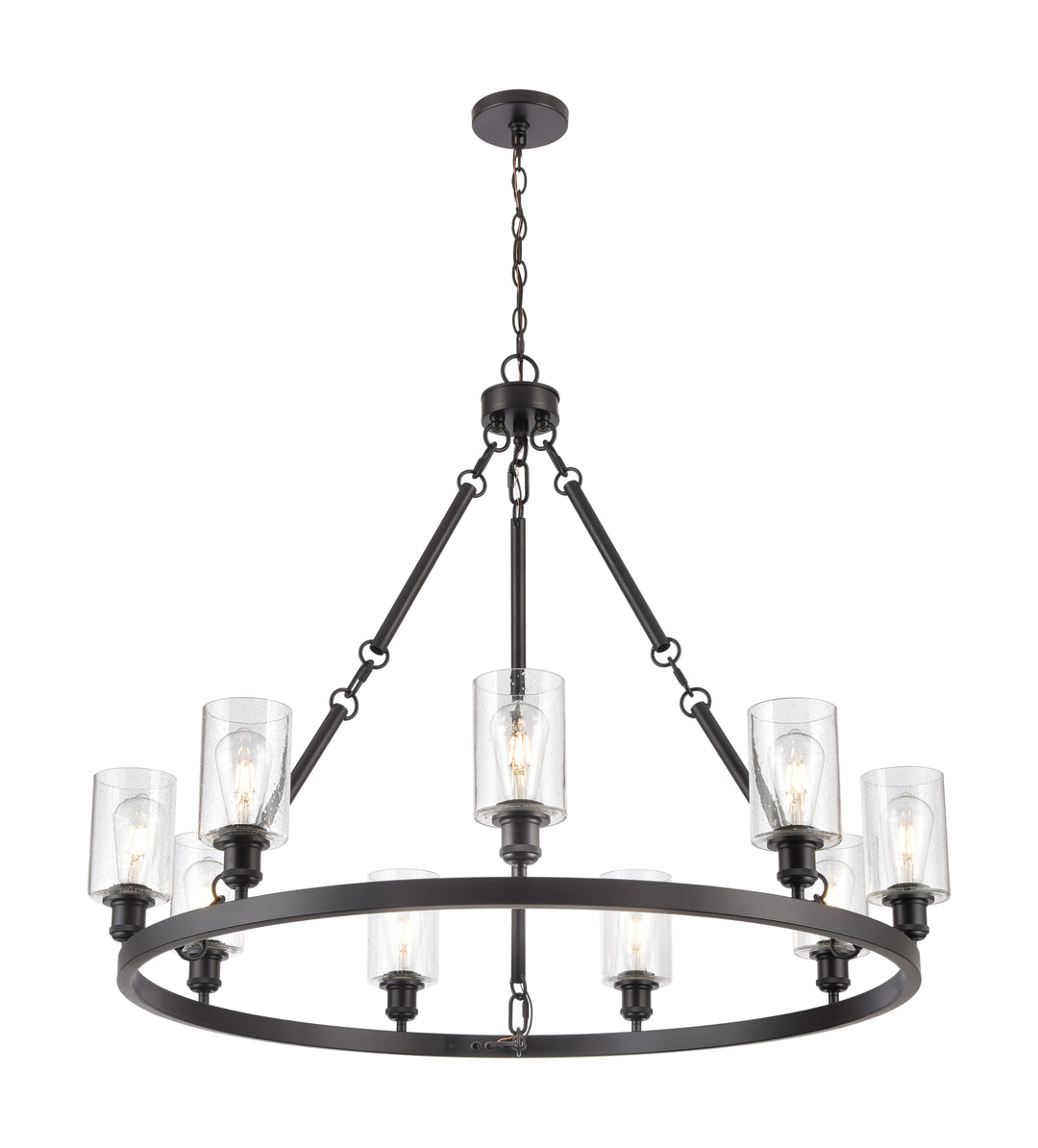 Innovations Lighting Clymer 4" Chandelier - Matte Black Chandeliers Innovations Lighting   