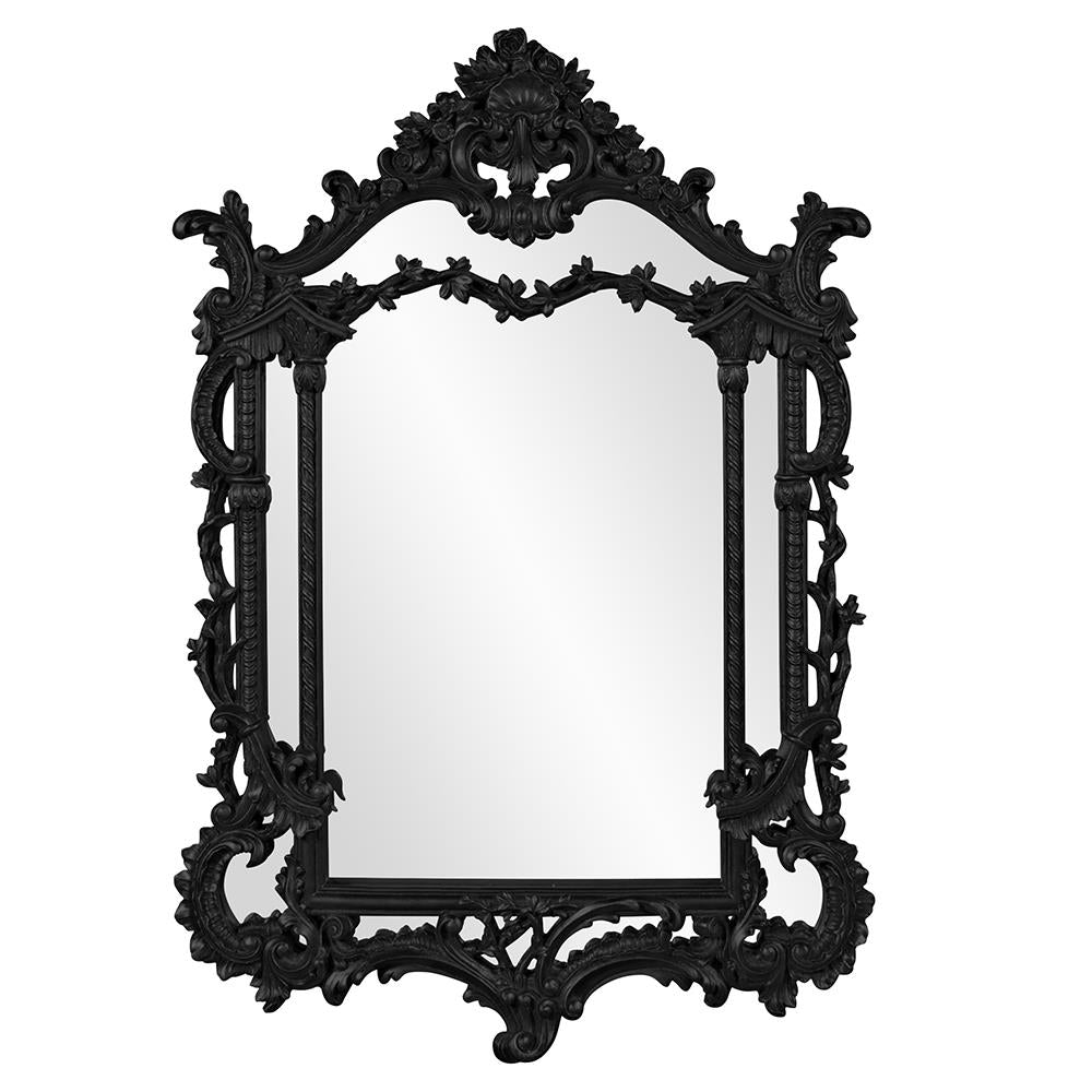 Howard Elliott Collection Arlington Mirror - Glossy Black Mirrors Howard Elliott Collection   