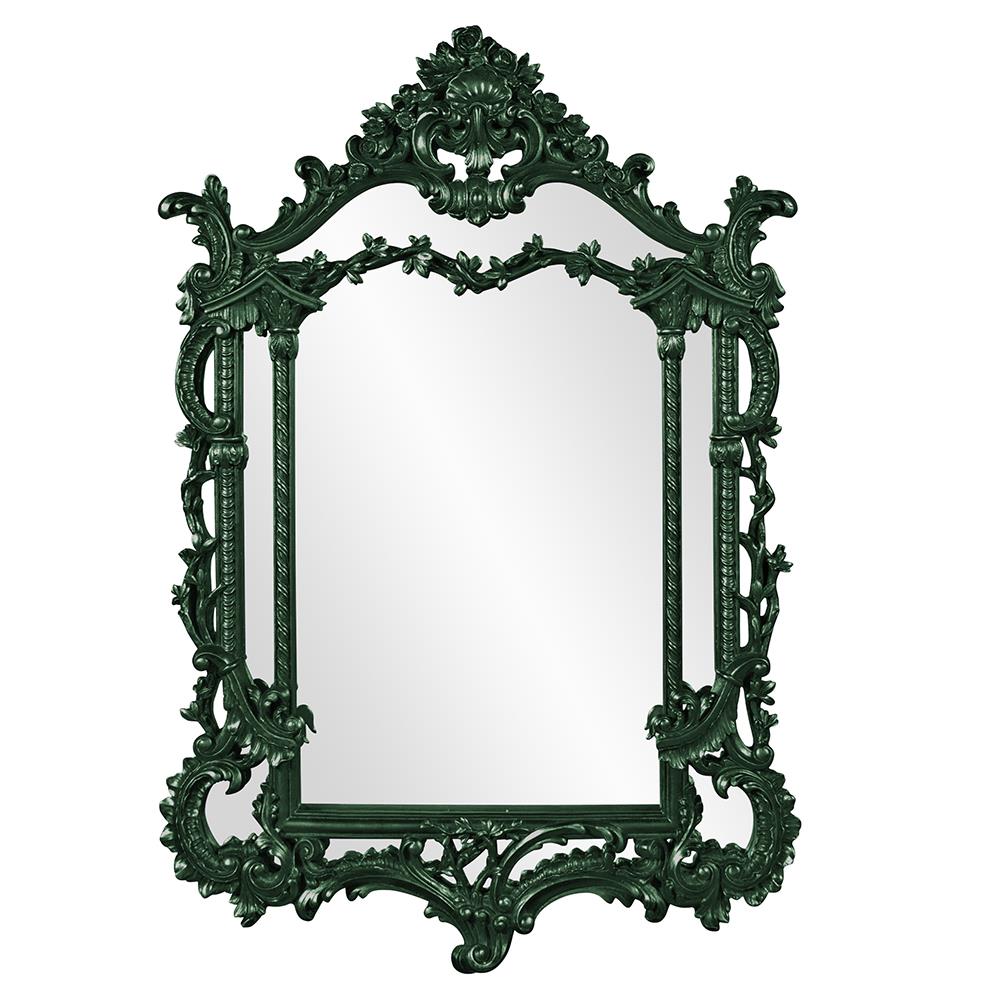 Howard Elliott Collection Arlington Mirror - Glossy Hunter Green Mirrors Howard Elliott Collection   