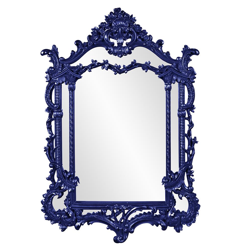 Howard Elliott Collection Arlington Mirror - Glossy Navy Mirrors Howard Elliott Collection   