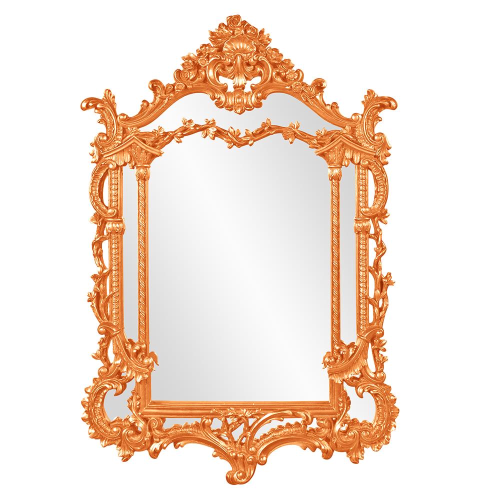 Howard Elliott Collection Arlington Mirror - Glossy Orange Mirrors Howard Elliott Collection   