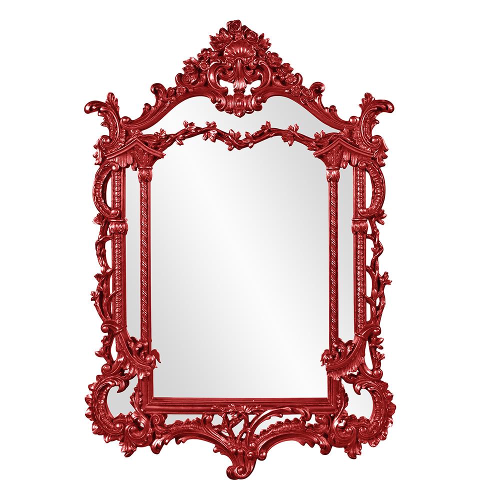 Howard Elliott Collection Arlington Mirror - Glossy Red Mirrors Howard Elliott Collection   