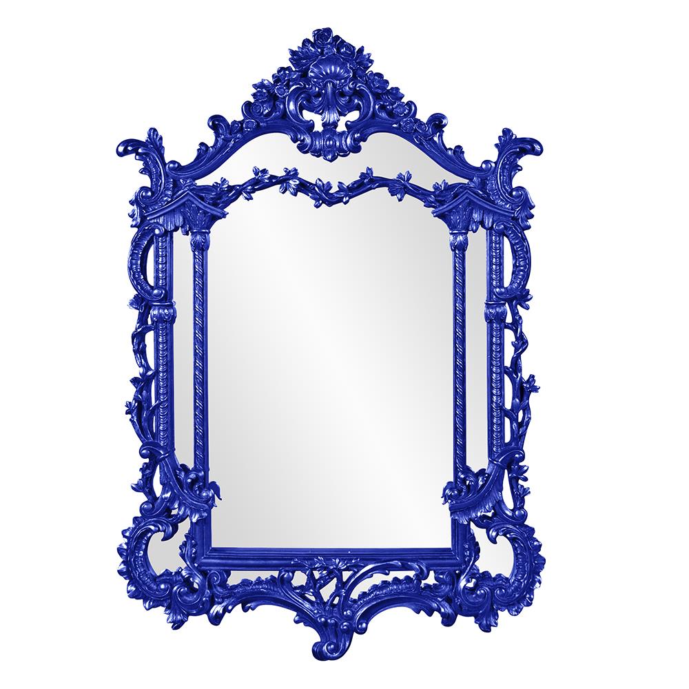 Howard Elliott Collection Arlington Mirror - Glossy Royal Blue Mirrors Howard Elliott Collection   