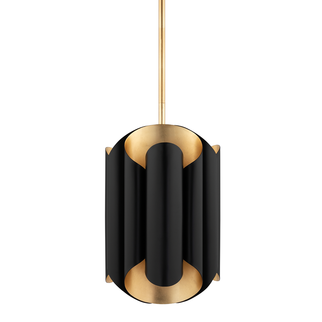 Hudson Valley Lighting Banks Pendant Pendants Hudson Valley Lighting Gold Leaf/black  