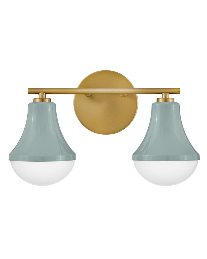 Lark Haddie Vanity Light Vanity Lights Lark 7.25x14.5x9.0 Seafoam Two Light