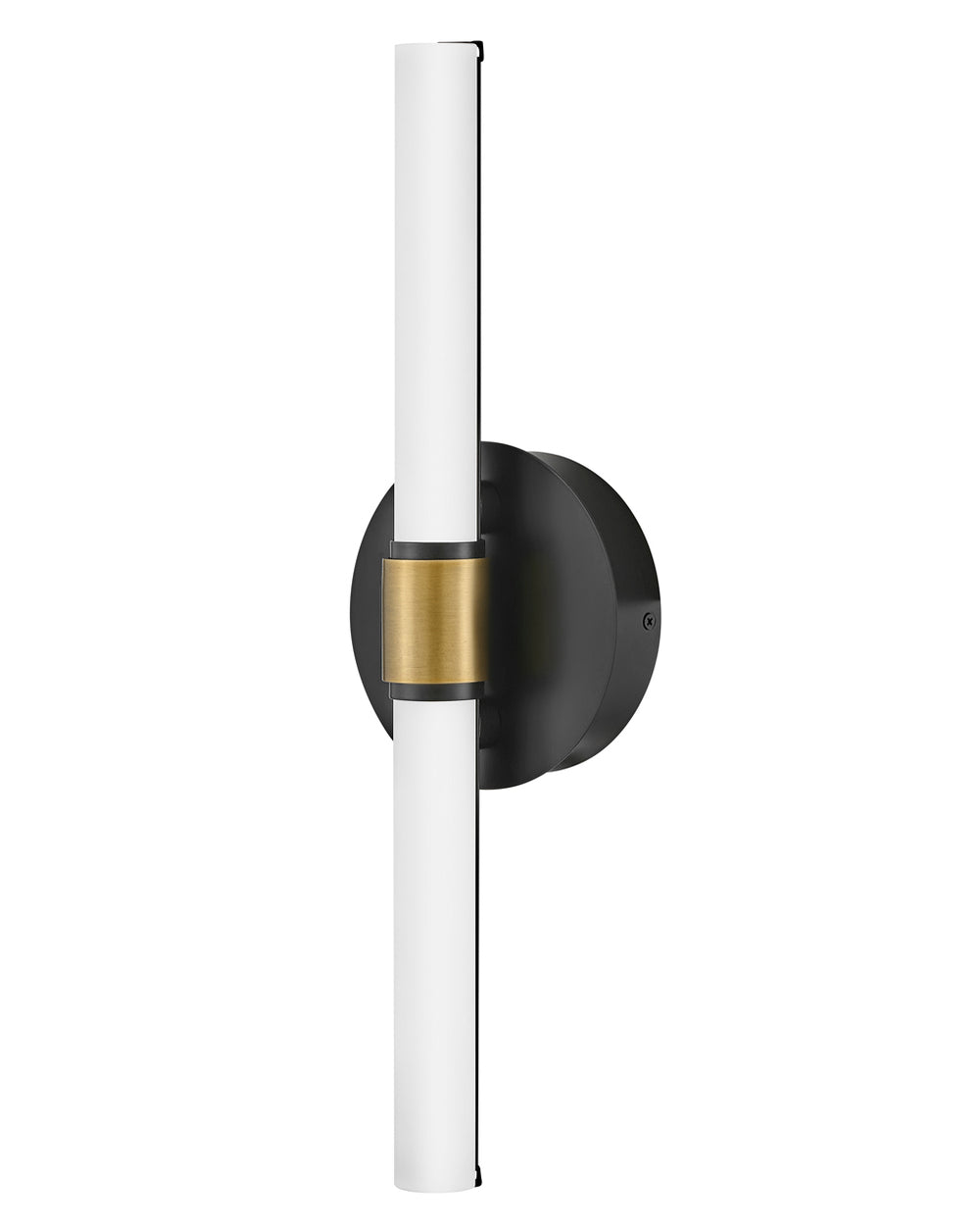 Lark Kai Medium LED Vanity Vanity Lights Lark Black with Lacquered Brass Accents  