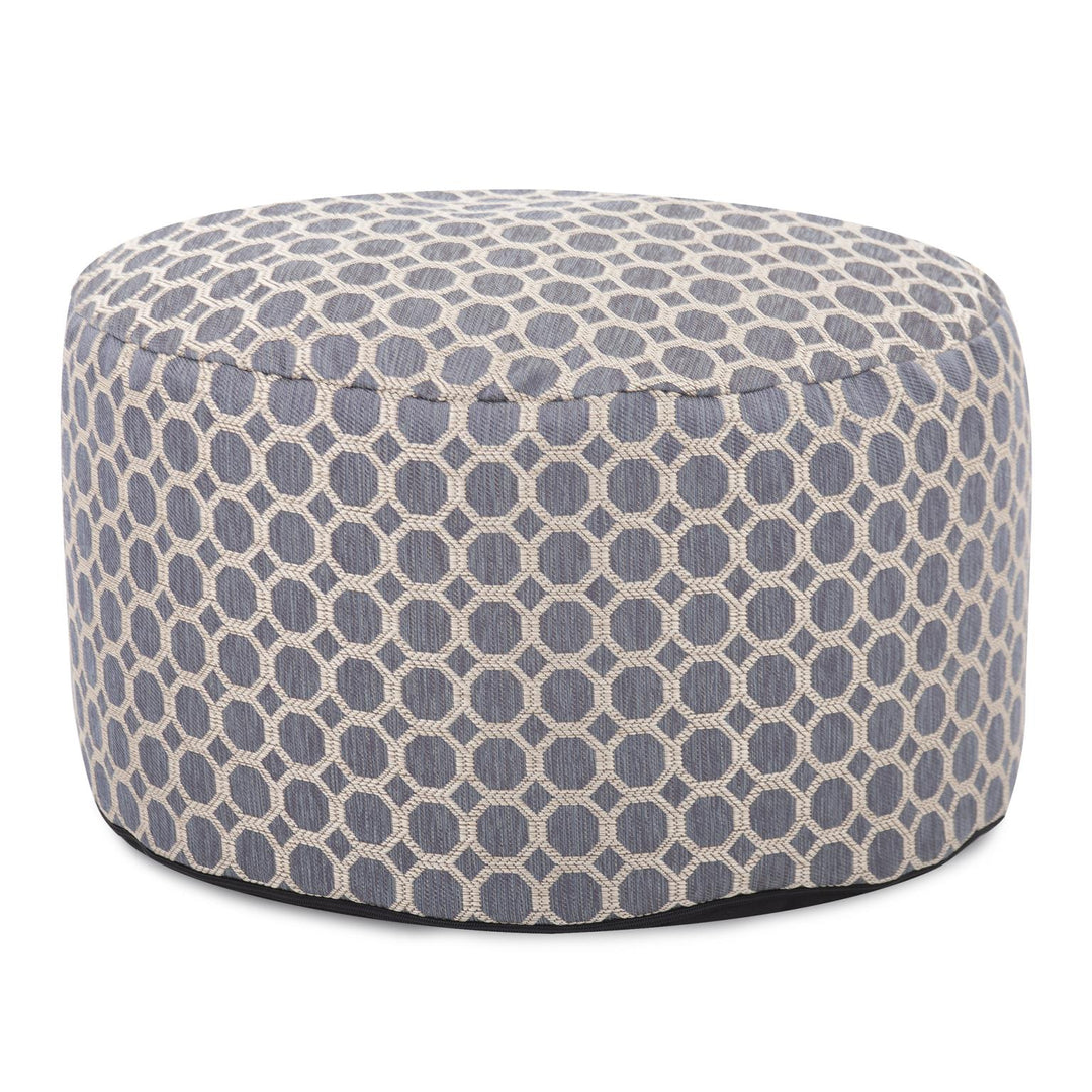 Howard Elliott Collection Foot Pouf Pyth Steel Ottomans Howard Elliott Collection   