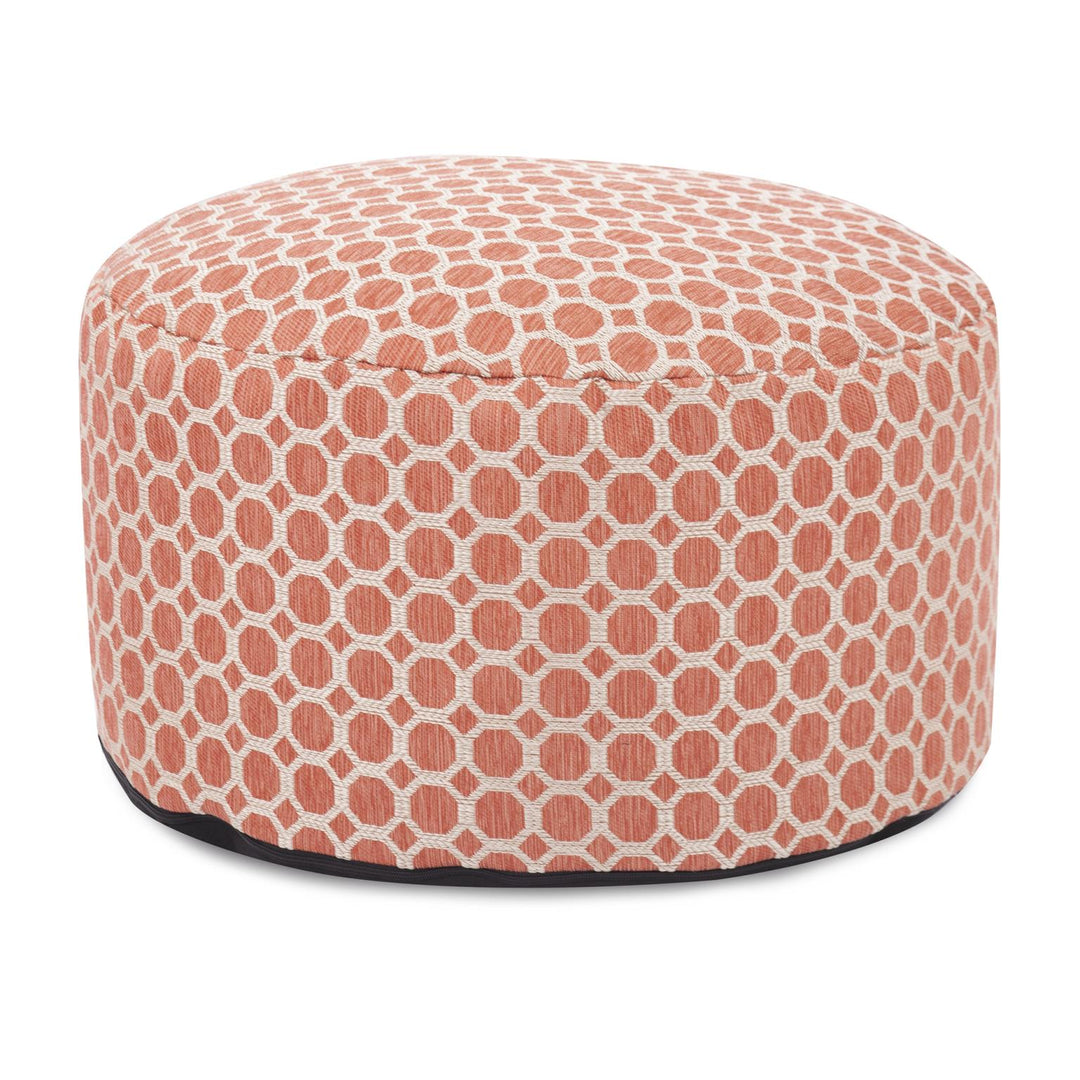 Howard Elliott Collection Foot Pouf Pyth Coral Ottomans Howard Elliott Collection   