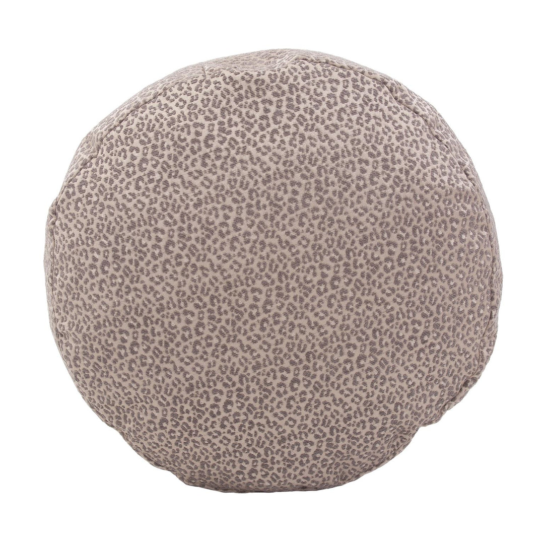 Howard Elliott Collection Round Foot Pouf Lynx Taupe