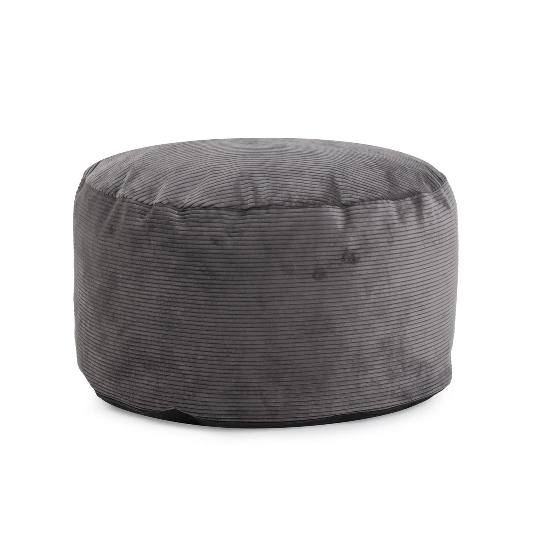 Howard Elliott Collection Short Pouf Pana Charcoal Ottomans Howard Elliott Collection   