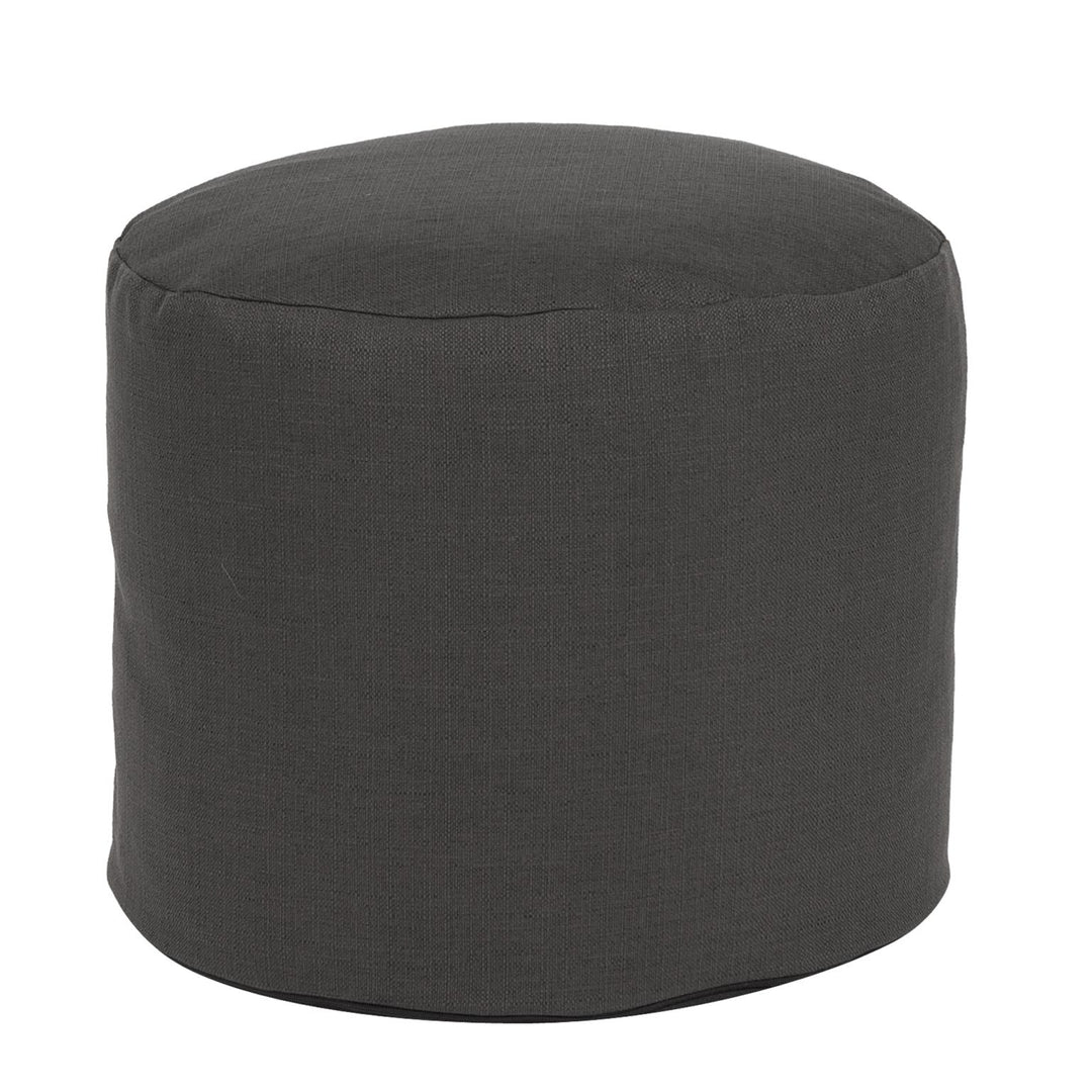 Howard Elliott Collection Tall Pouf Sterling Charcoal Ottomans Howard Elliott Collection   