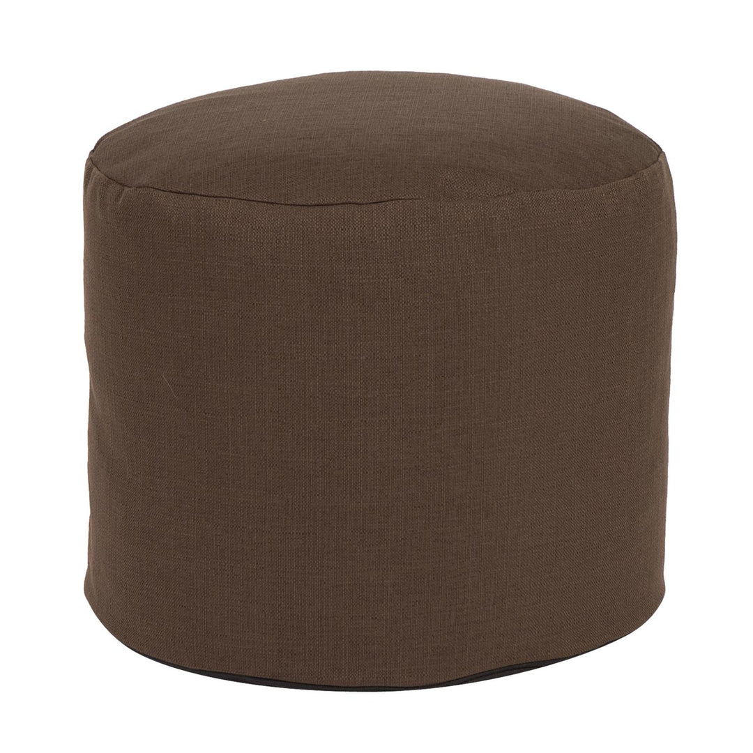 Howard Elliott Collection Tall Pouf Sterling Chocolate Ottomans Howard Elliott Collection   