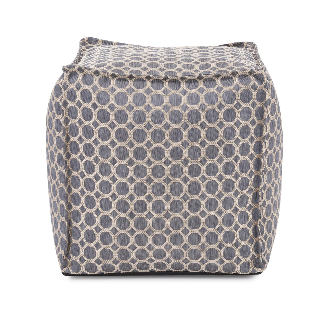 Howard Elliott Collection Square Pouf Pyth Steel Ottomans Howard Elliott Collection   