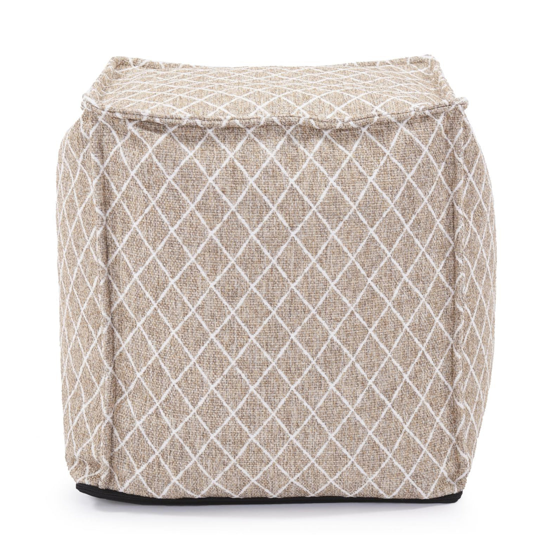 Howard Elliott Collection Square Pouf Grille Natural