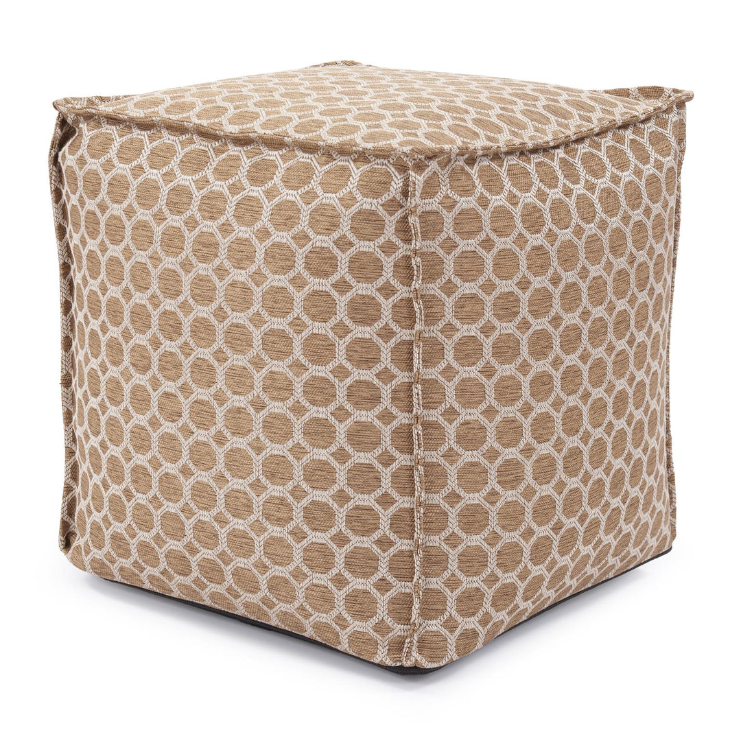 Howard Elliott Collection Square Pouf Pyth Gold Ottomans Howard Elliott Collection   