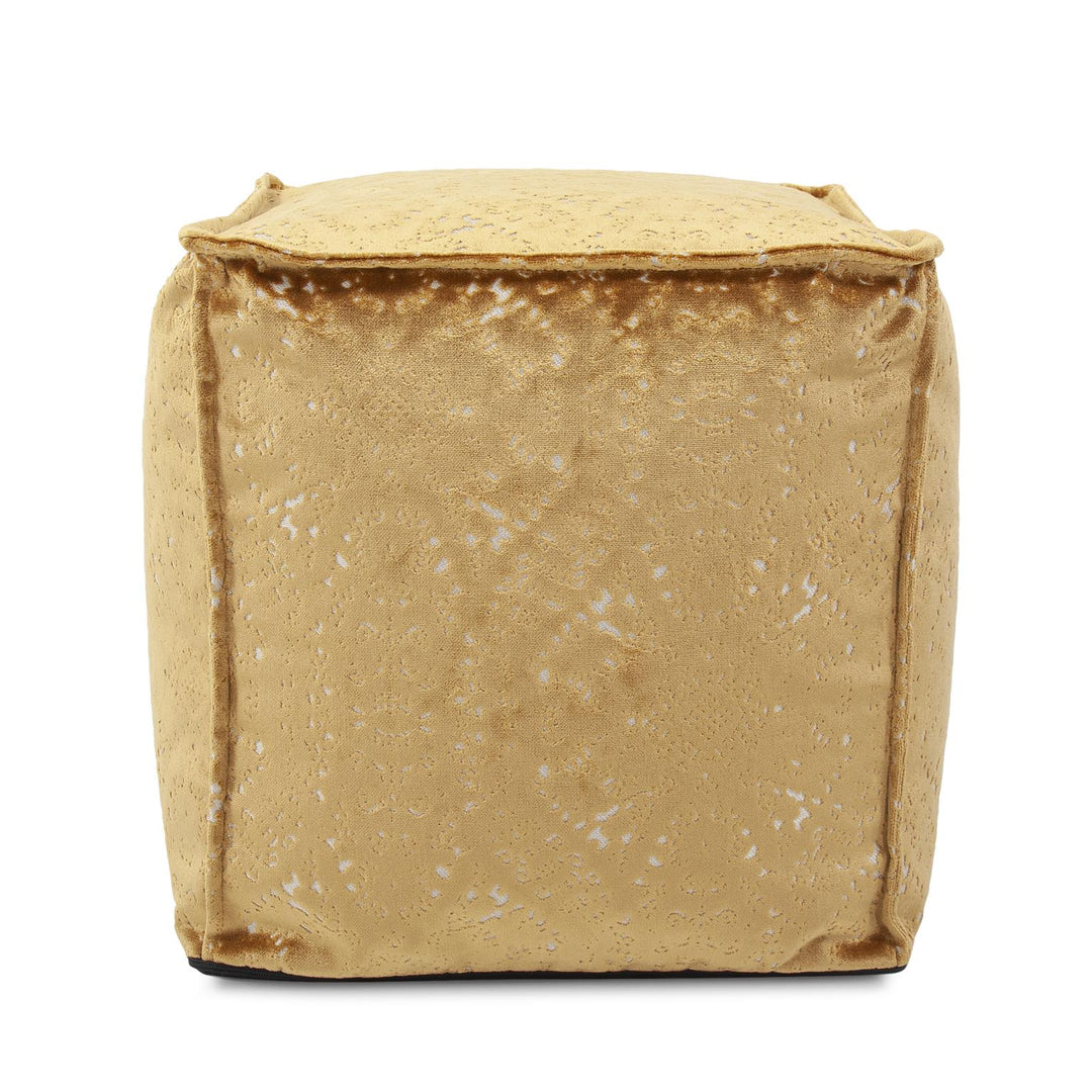 Howard Elliott Collection Square Pouf Pisani Gold Ottomans Howard Elliott Collection   