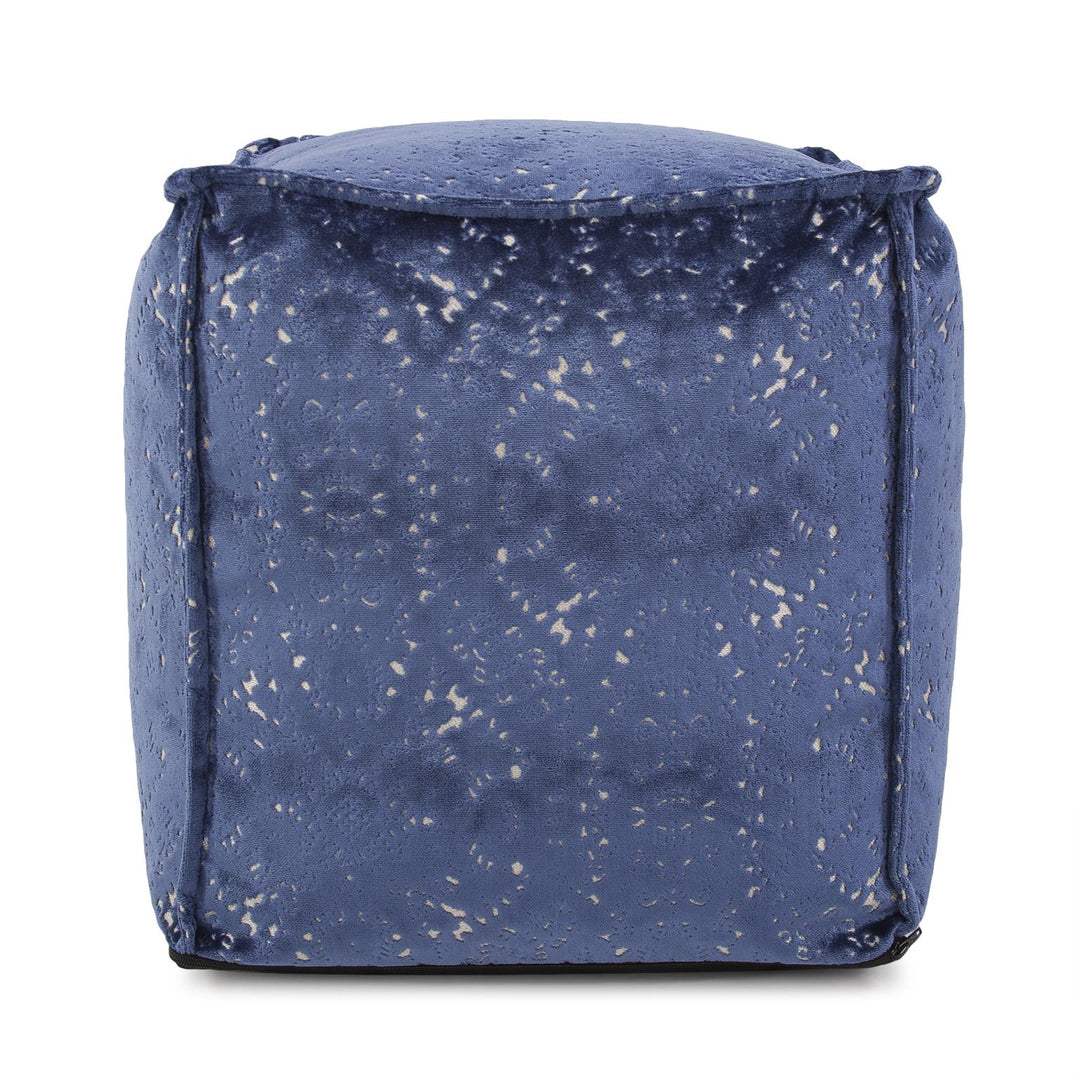 Howard Elliott Collection Square Pouf Pisani Sapphire Ottomans Howard Elliott Collection   