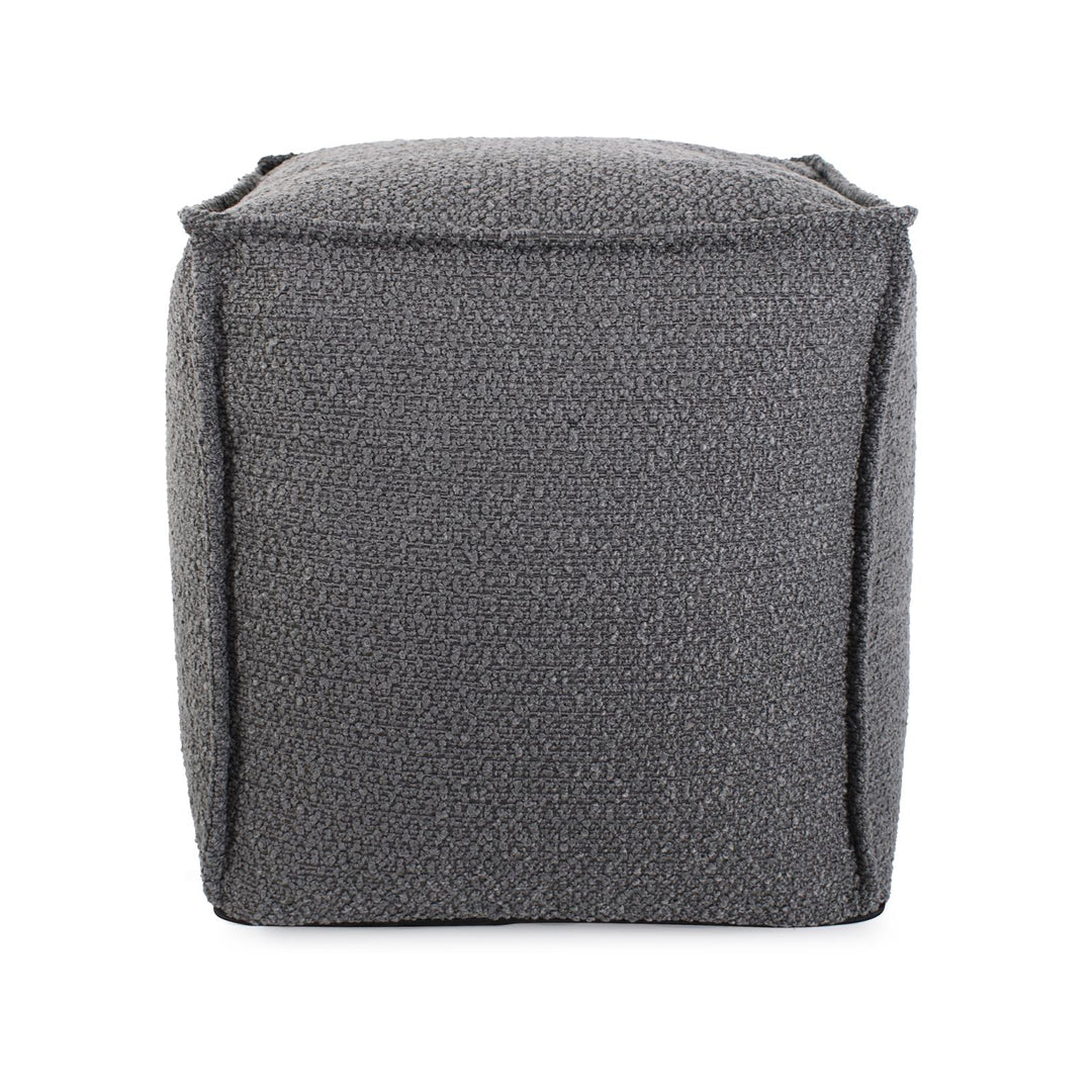 Howard Elliott Collection Square Pouf Barbet Charcoal