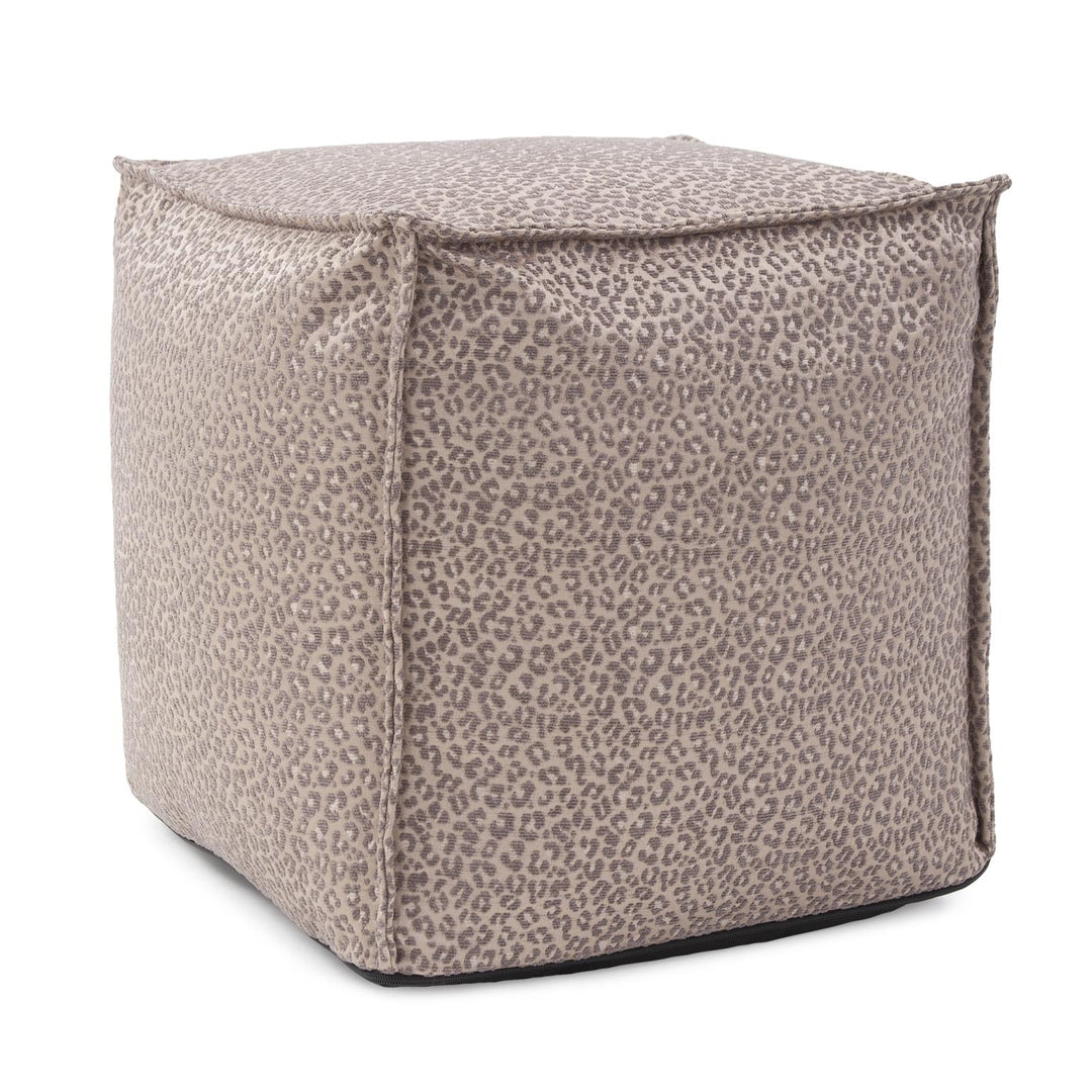 Howard Elliott Collection Square Pouf Lynx Taupe