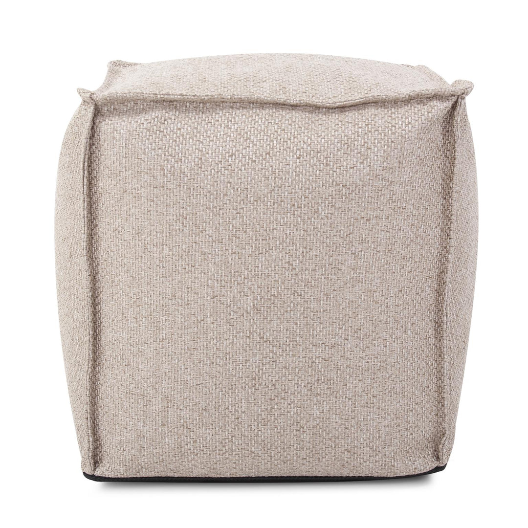 Howard Elliott Collection Square Pouf Panama Sand Ottomans Howard Elliott Collection   