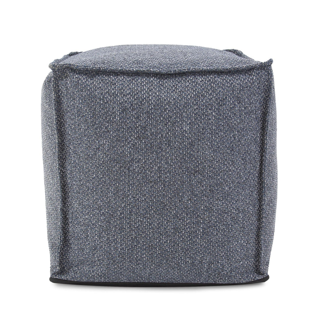 Howard Elliott Collection Square Pouf Panama Indigo Ottomans Howard Elliott Collection   