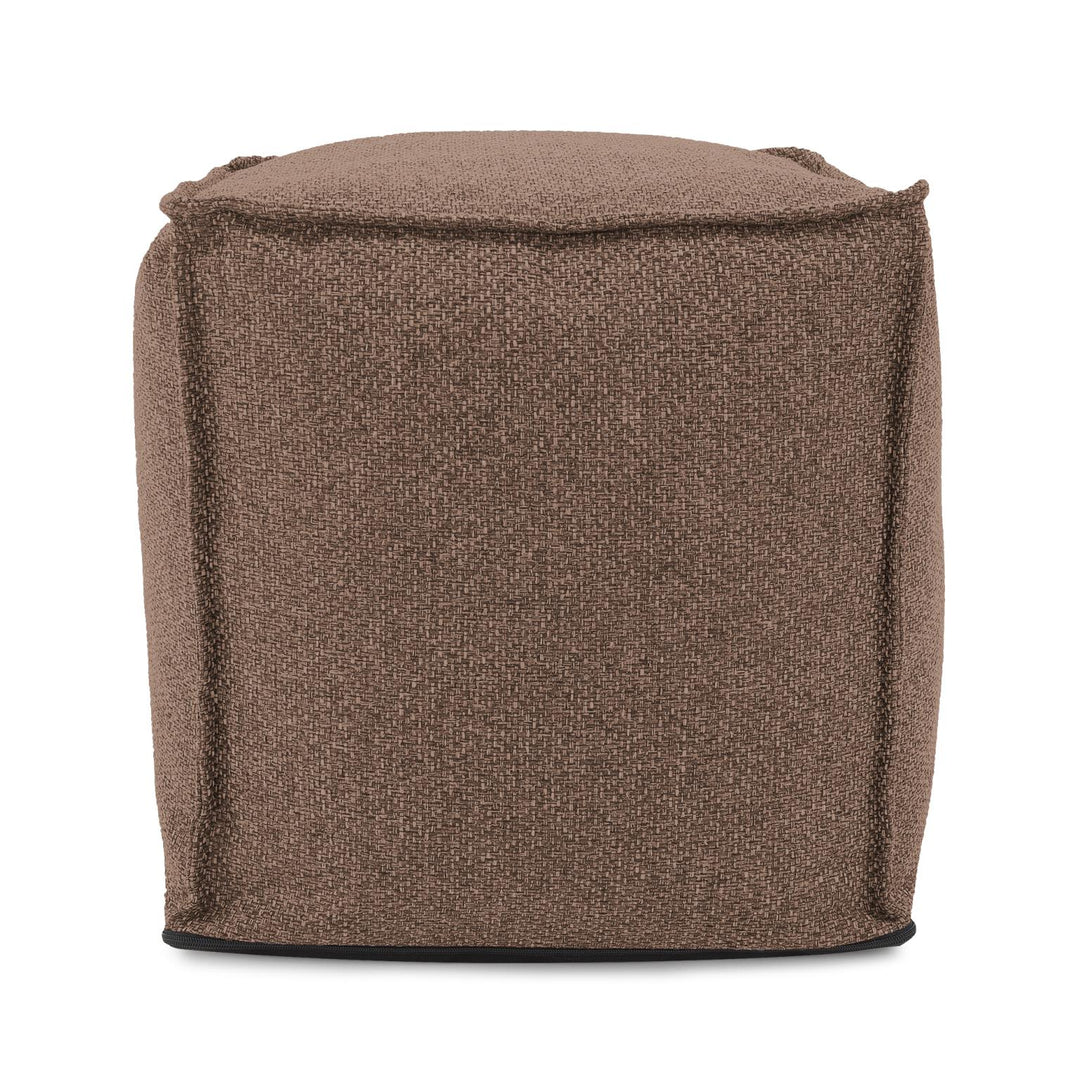 Howard Elliott Collection Square Pouf Panama Chocolate Ottomans Howard Elliott Collection   