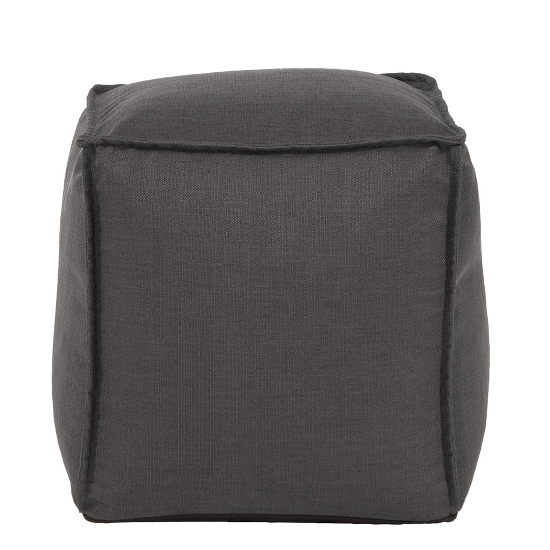 Howard Elliott Collection Square Pouf Sterling Charcoal Ottomans Howard Elliott Collection   