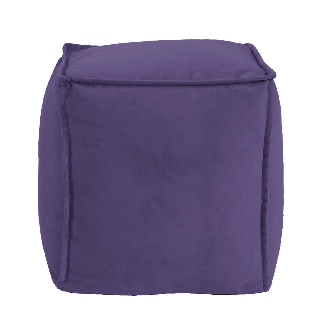 Howard Elliott Collection Square Pouf Bella Eggplant