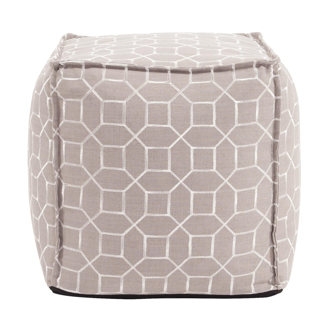 Howard Elliott Collection Square Pouf Trellis Slate Ottomans Howard Elliott Collection   