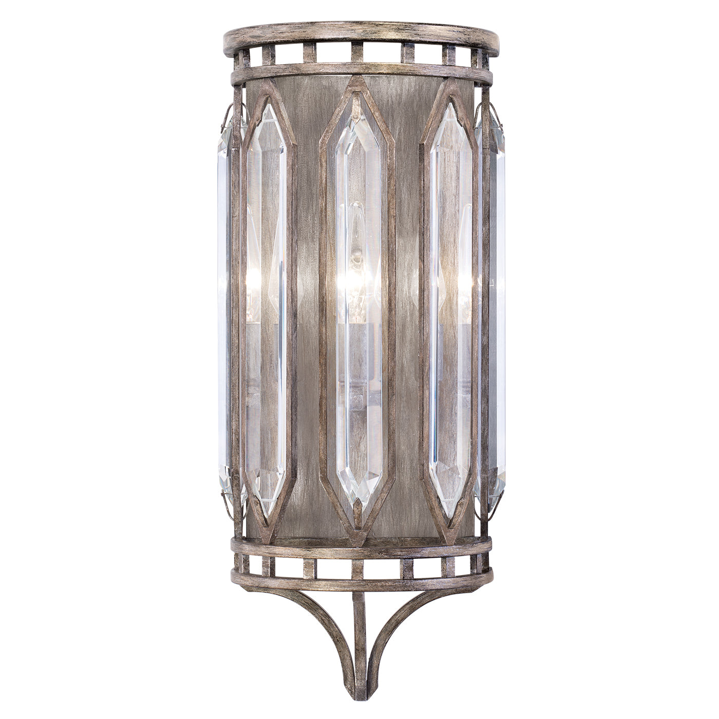 Fine Art Handcrafted Lighting Westminster Sconce Sconces Fine Art Handcrafted Lighting Silver 9.25 x 22 