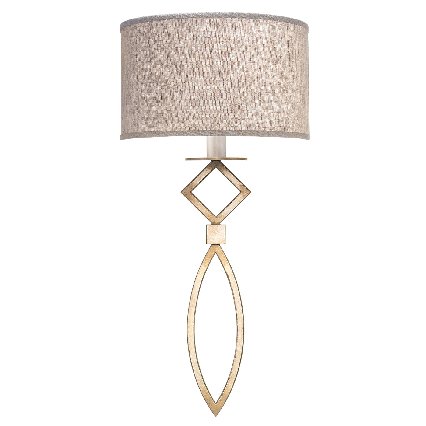 Fine Art Handcrafted Lighting Cienfuegos Sconce Sconces Fine Art Handcrafted Lighting Gold w/Greige Fabric Shades  