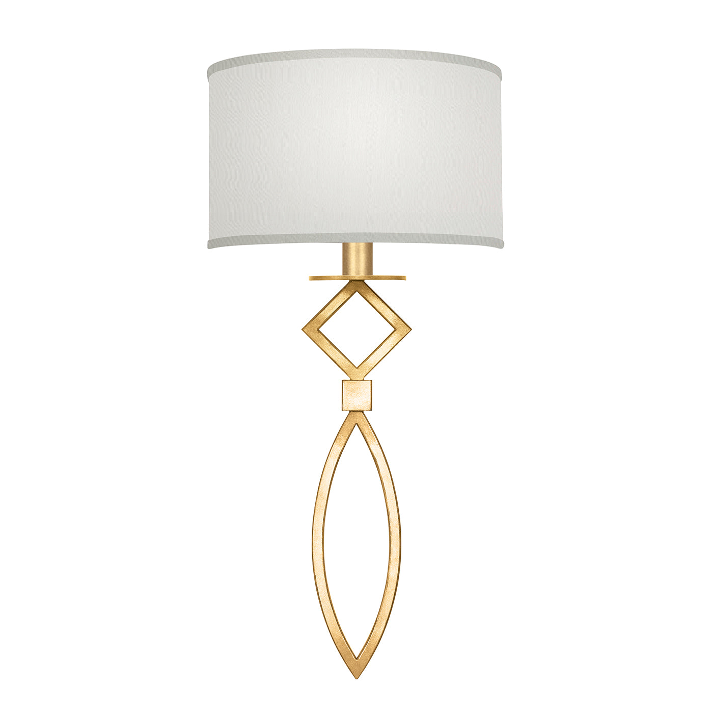 Fine Art Handcrafted Lighting Cienfuegos Sconce Sconces Fine Art Handcrafted Lighting Gold Leaf w/White Fabric Shades  