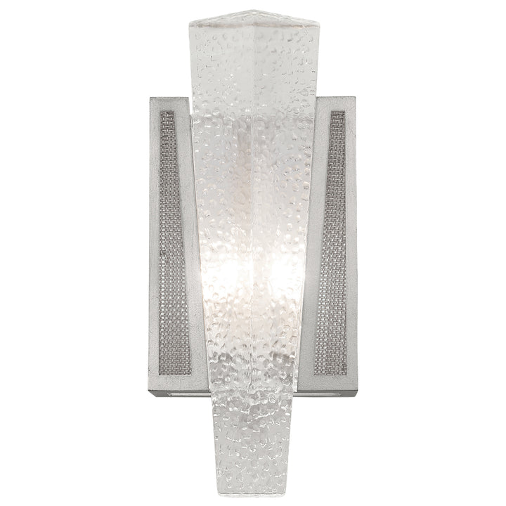 Fine Art Handcrafted Lighting Crownstone Sconce Wall Sconces Fine Art Handcrafted Lighting Silver w/Metal Mesh Inserts 6.5 x 15 