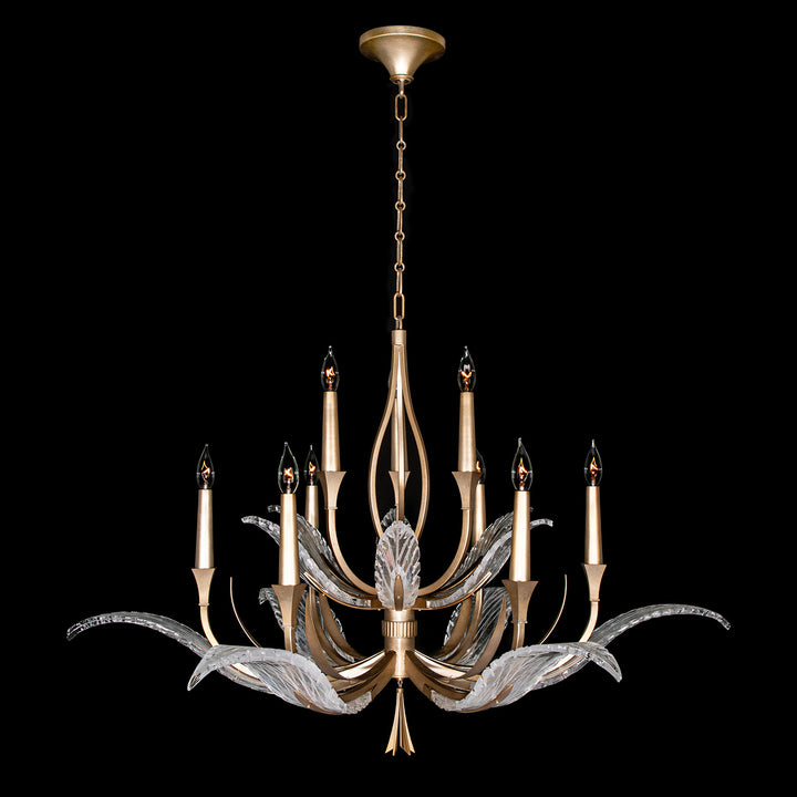 Fine Art Handcrafted Lighting Plume Chandelier Chandeliers Fine Art Handcrafted Lighting Gold/Dichroic "Plumes"  