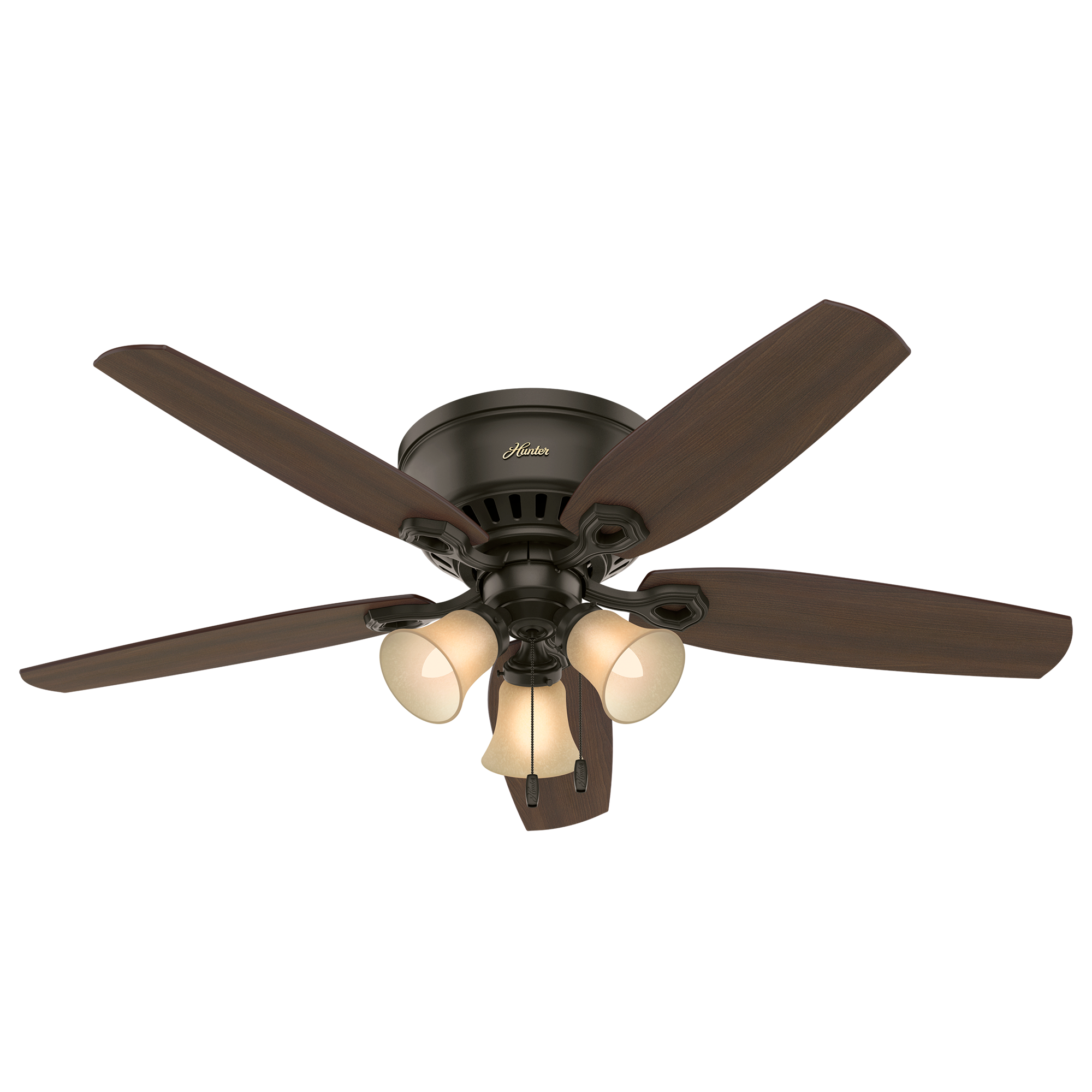 Hunter 52 inch Builder Low Profile Ceiling Fan with LED Light Kit and Pull Chain Ceiling Fan Hunter   