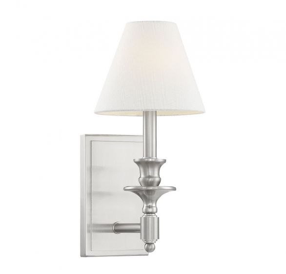 Essentials Washburn Sconce Sconce Essentials Satin Nickel 1 