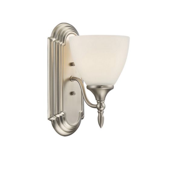 Essentials Herndon Sconce Wall Sconces Savoy House Satin Nickel 1 