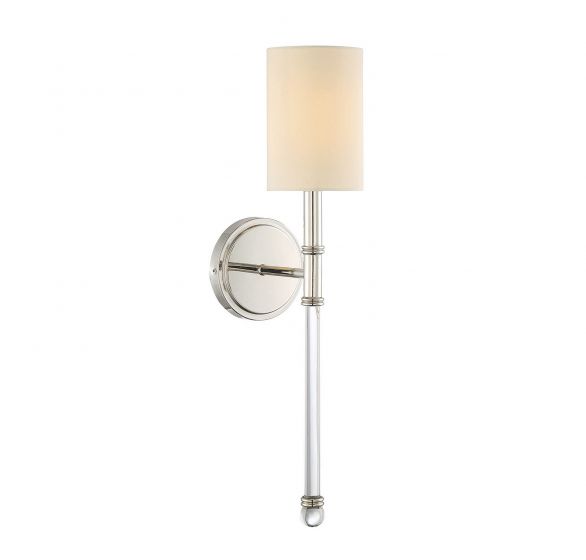 Essentials Fremont Sconce Wall Sconces Savoy House Polished Nickel 1 