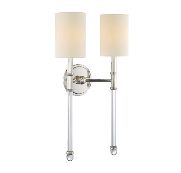 Essentials Fremont Sconce Wall Sconces Savoy House Polished Nickel 2 