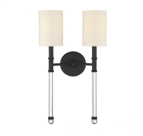 Essentials Fremont Sconce Wall Sconces Savoy House Matte Black 2 